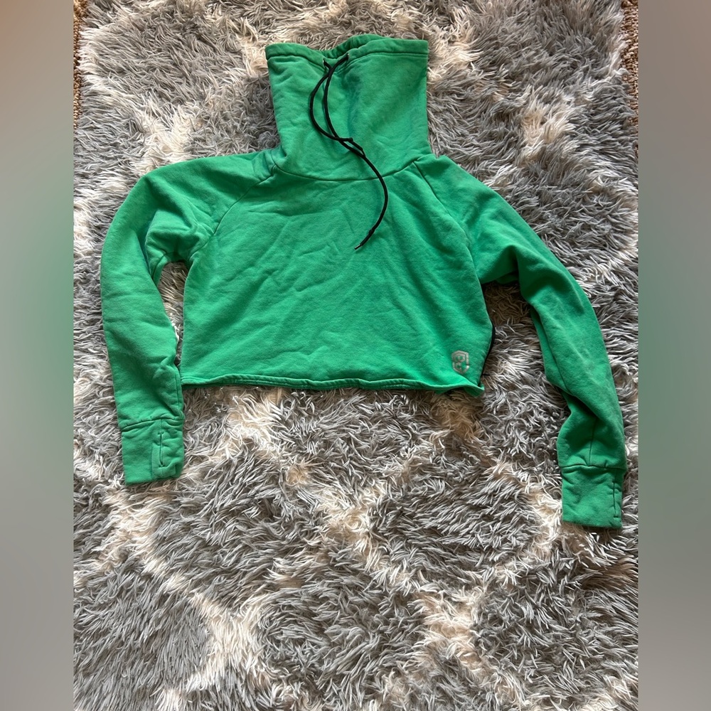 Cropped green large born primitive cropped sweatshirt